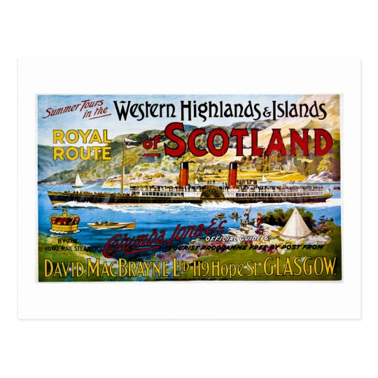 Royal Mail Steamers Scotland Glasgow Vintage Postcard