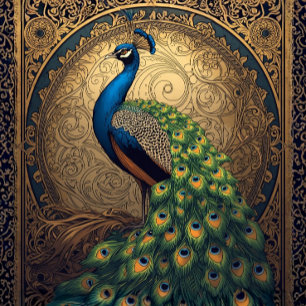 Royal Majestic Peacock L Facing Tissue Paper