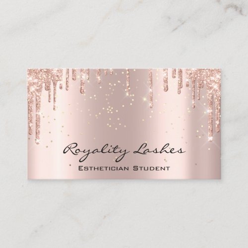 Royal Makeup Artist Lashes Confetti Drips Princess Business Card