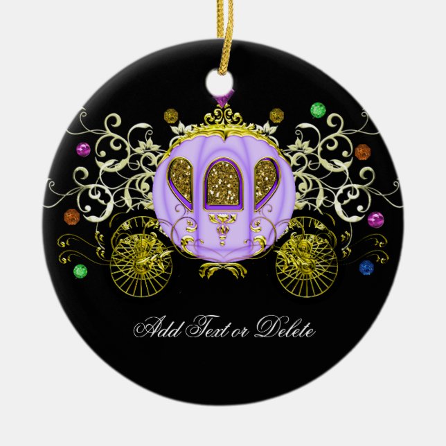 Royal Mardi Gras Carriage - SRF Ceramic Ornament (Front)