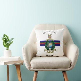 Royal Marines Veteran Throw Pillow