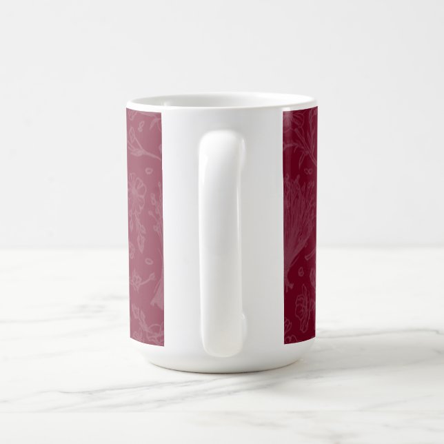 Royal Maroon Customizable  Coffee Mug (Handle)