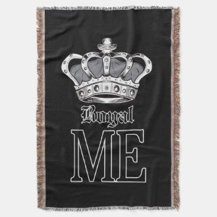 Royal Me - Grey Throw Blanket