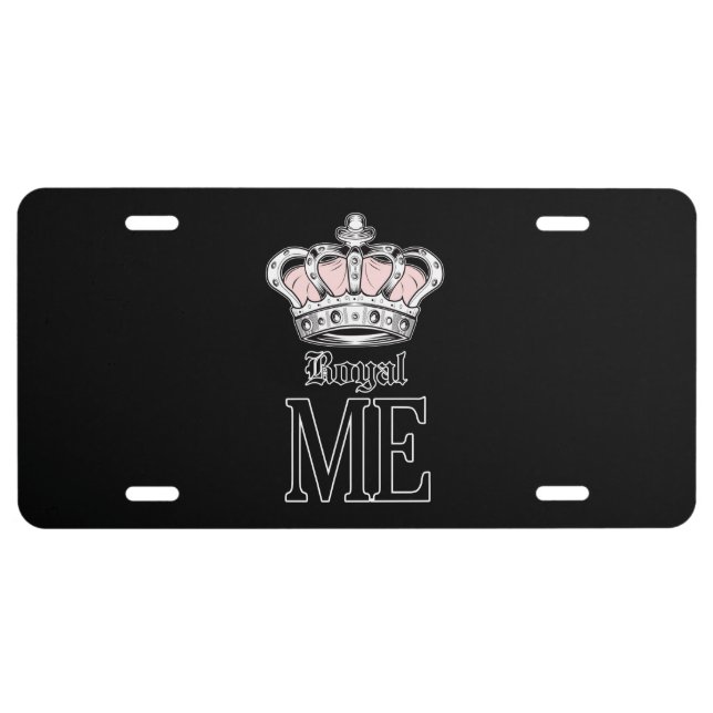 Royal Me - Pink License Plate (Front)