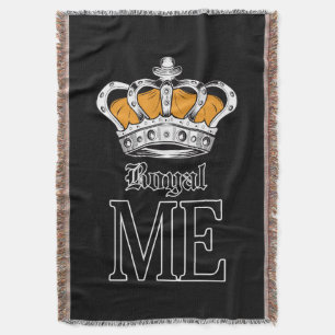 Royal Me - Yellow Throw Blanket