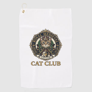Royal Medieval Cat Cat Dad Gift Idea - Royal Medie Golf Towel