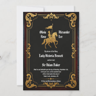 Royal Medieval Joust Wedding Invitation