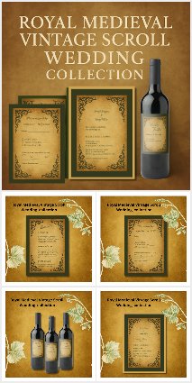 Royal Medieval Vintage Scroll Wedding collection