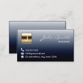 Royal Midnight Blue Accountant Business Card (Front/Back)