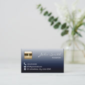 Royal Midnight Blue Accountant Business Card (Standing Front)