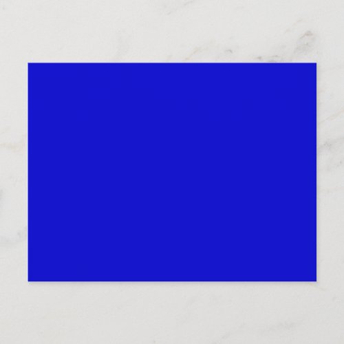 Royal Midnight Blue Solid Trend Color Background Postcard