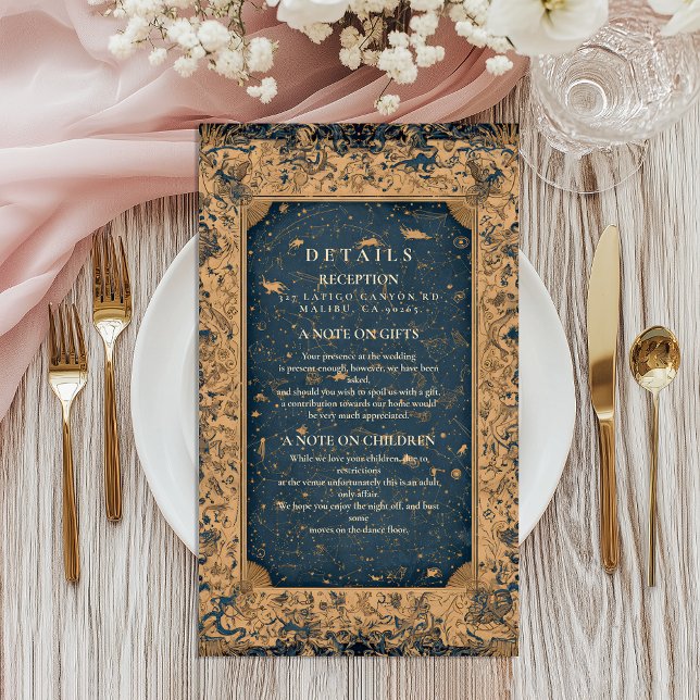 Royal Midnight Celestial Wedding Enclosure Card (Creator Uploaded)