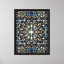 Royal Midnight & Gold Geometric Mosaic