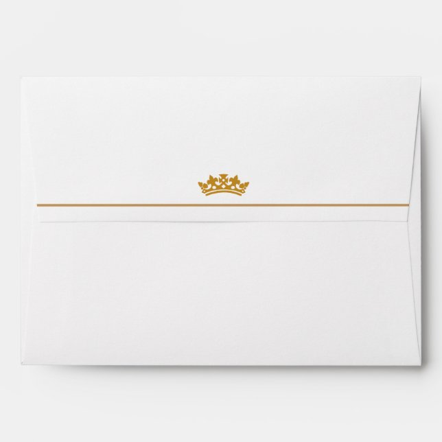 Royal Monogram Customizable Personal Envelope (Back (Top Flap))