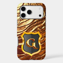 Royal Monogram Shield - Letter G (Gold)