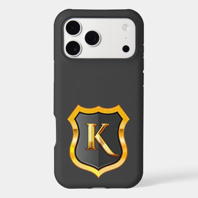 Royal Monogram Shield - Letter K Iphone Case (Back)