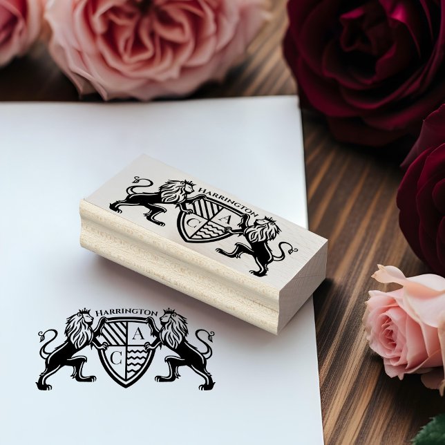 Royal Muse Medieval Fantasy Lion Emblem Wedding Rubber Stamp (Royal Muse Medieval Fantasy Lion Emblem Wedding Rubber Stamp)