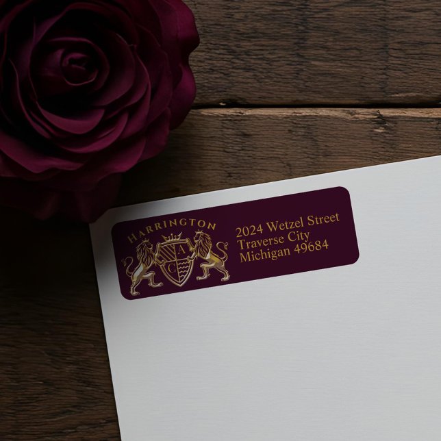 Royal Muse Medieval Fantasy Monogram Lion Emblem Label (Royal Muse Medieval Fantasy Monogram Lion Emblem Label)