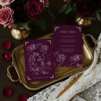 Royal Muse Medieval Fantasy Old World Map Wedding Enclosure Card