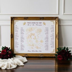 Royal Muse Medieval Fantasy Old World Map Wedding Poster