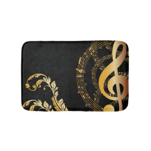 Royal Music Note Luxury design Bath Mat