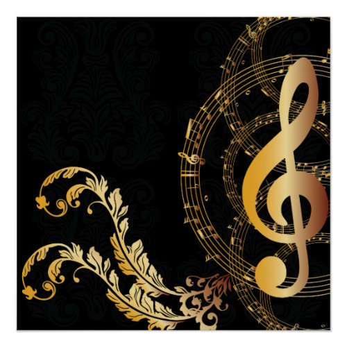 Royal Music Note luxury Poster