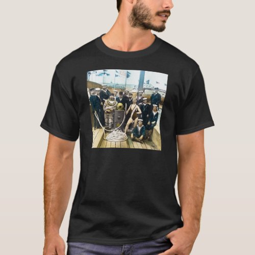 Royal Naval Exhibition 1891 Vintage Hardhat Diver T_Shirt