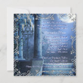 Royal Navy Blue Quinceanera Invitation (Back)
