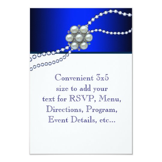 Royal Navy Blue RSVP Card
