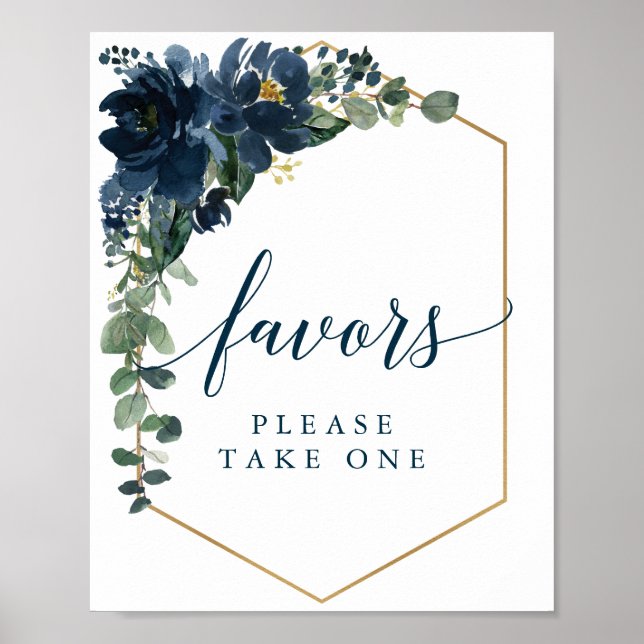 Royal Navy Wedding Sign Favors (Front)