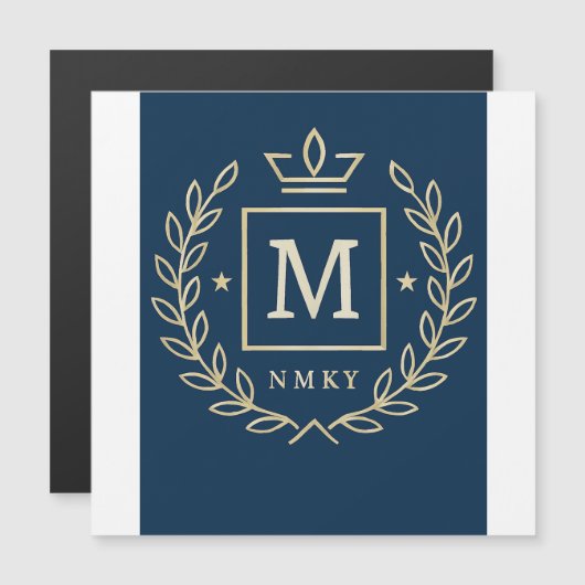 "Royal NMKY Emblem – Monogram M Crest Design" (Front/Back)