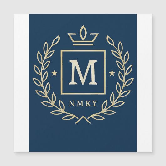 "Royal NMKY Emblem – Monogram M Crest Design" (Front)