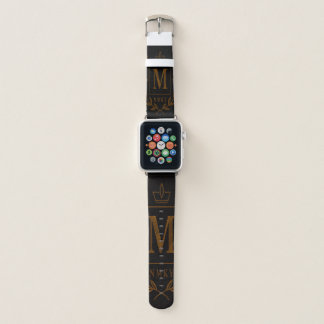 "Royal NMKY Emblem – Monogram M Crest Design" Apple Watch Band