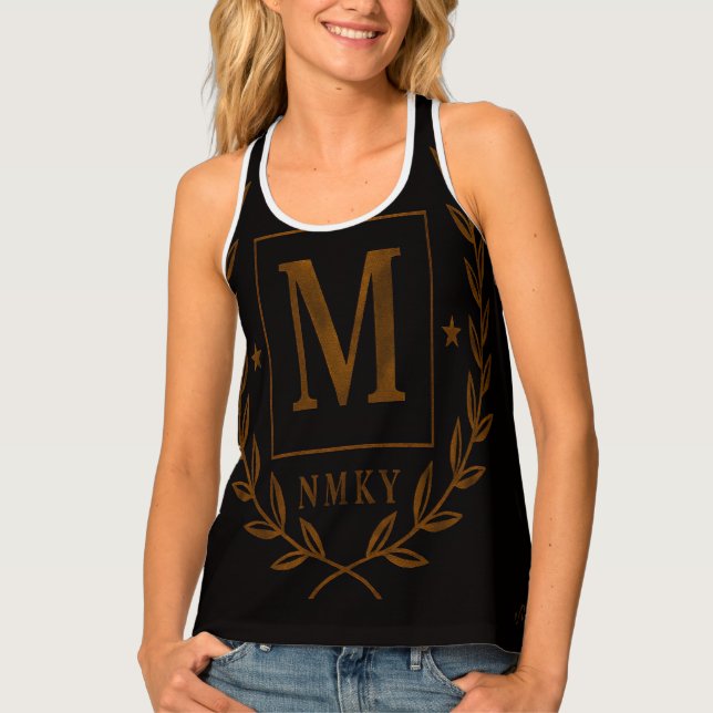 "Royal NMKY Emblem – Monogram M Crest Design" Tank Top (Front)