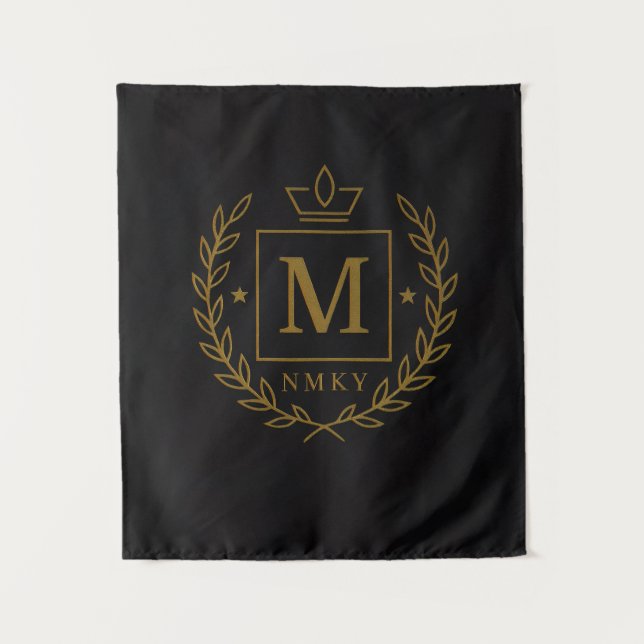 "Royal NMKY Emblem – Monogram M Crest Design" Tapestry (Front)