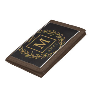 "Royal NMKY Emblem – Monogram M Crest Design" Trifold Wallet