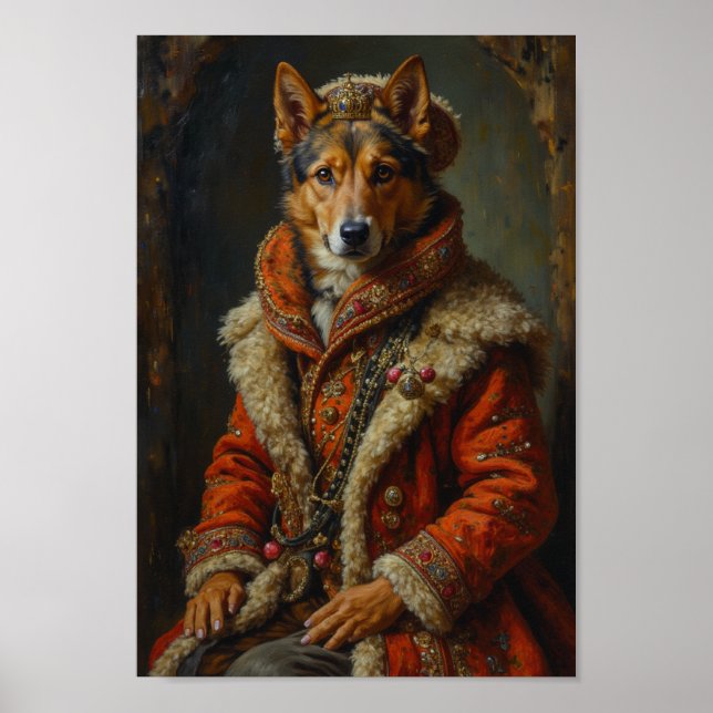 Royal Norwegian Lundehund Portrait Poster (Front)