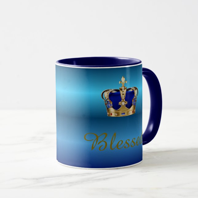 Royal ombre Mug with Crown (Front Right)