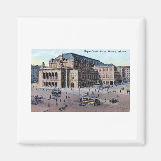 Royal Opera House, Vienna, Austria c1915 Vintage Magnet (Front)