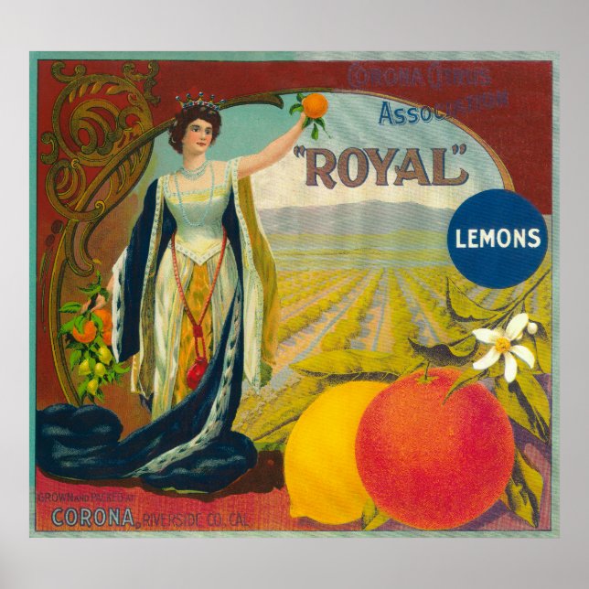 Royal Orange LabelCorona, CA Poster (Front)