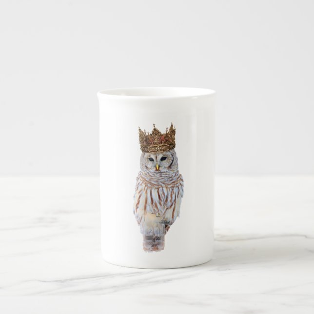 Royal Owl #1 Bone China Mug (Front)
