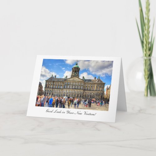 Royal Palace Dam Square Good Luck in New Venture Card