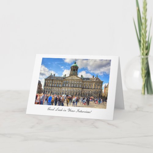 Royal Palace Dam Square Interview Good Luck Card