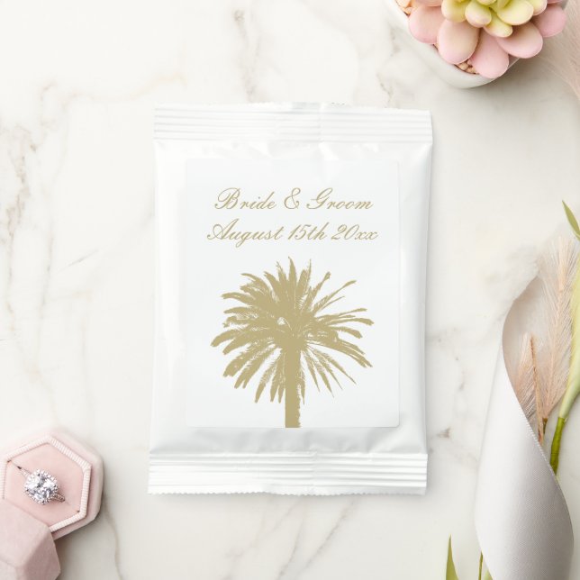 Royal palm tree logo custom beach wedding margarita drink mix (Wedding)