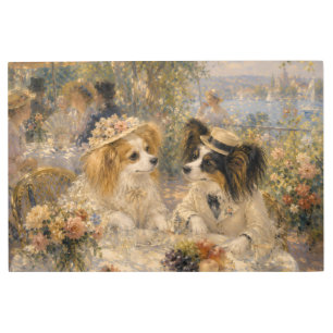 Royal Papillon Garden Fantasy Oil Painting Metal Print