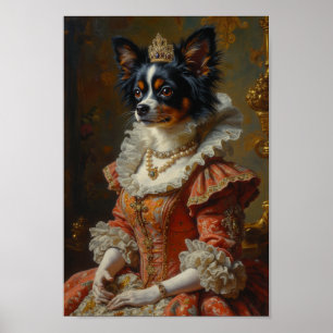 Royal Papillon Portrait Poster