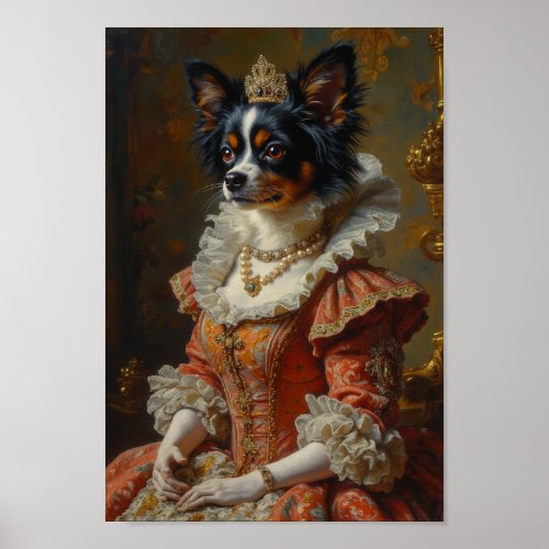 Royal Papillon Portrait Poster