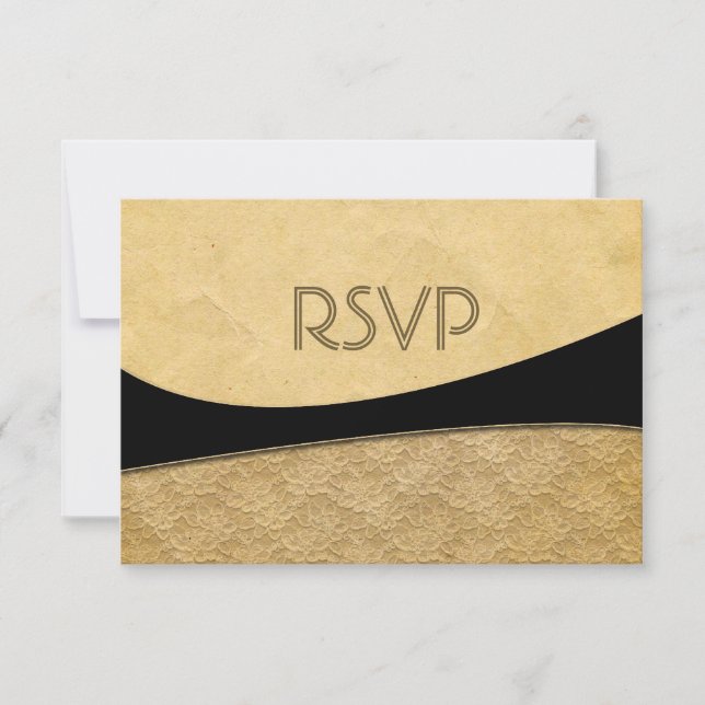 Royal Paris lace RSVP Card (Front)