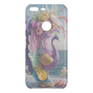 "Royal Peacock Elegance: Mobile Back Cover