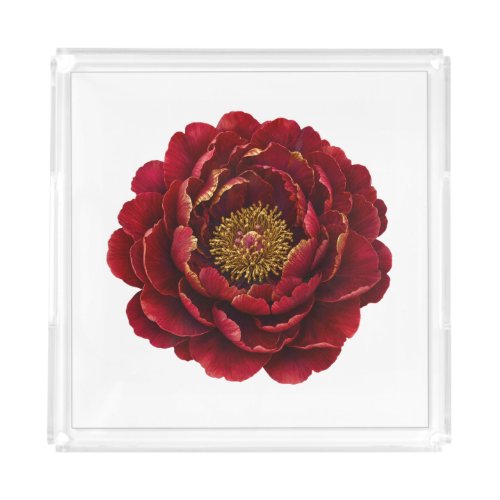 Royal Persian Gold Filigree | Luxury Botanical Acrylic Tray